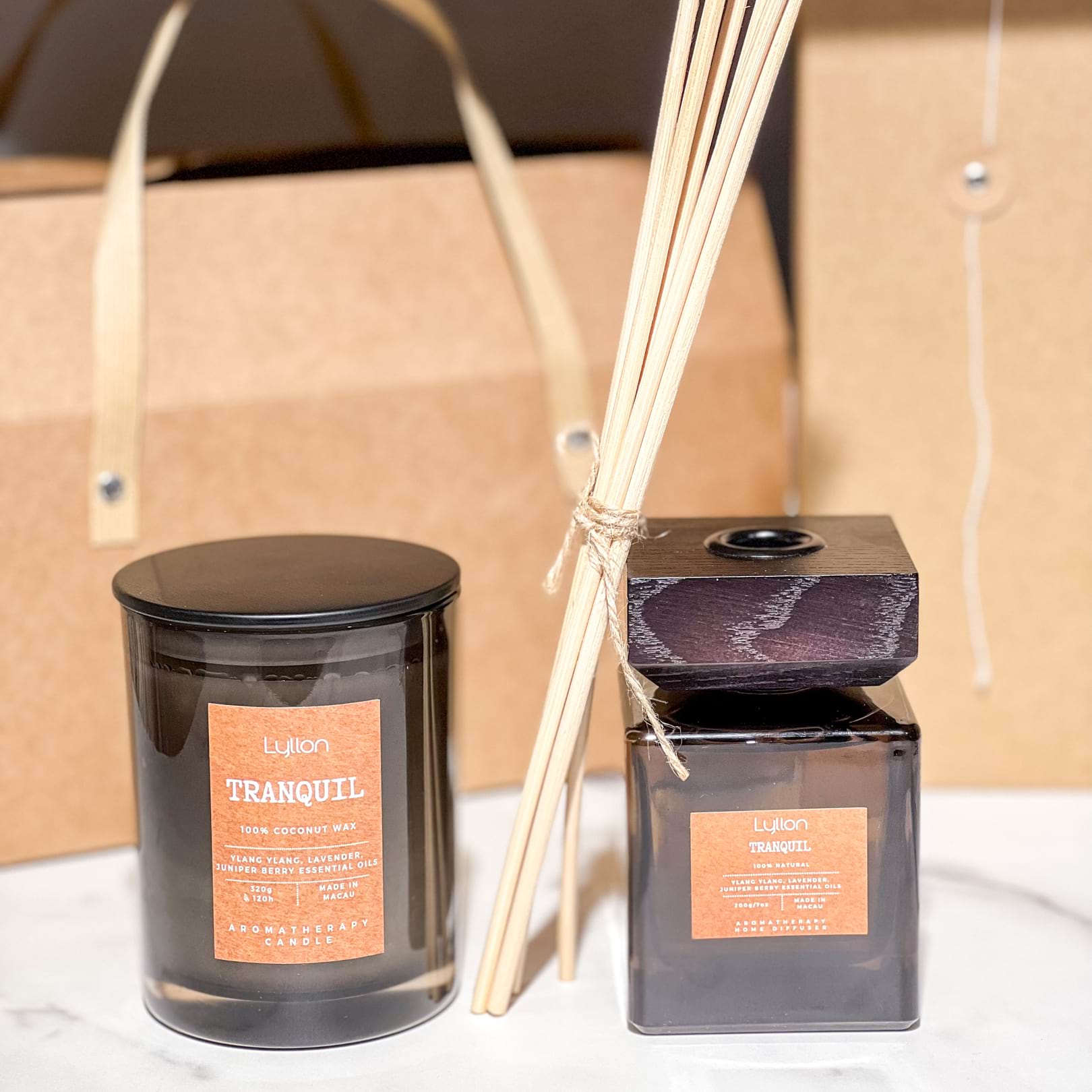 Aromatherapy set of Candle and Home Diffuser "Tranquil" 1