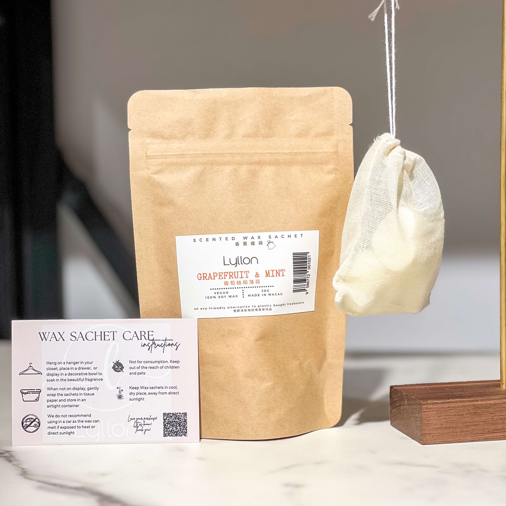 Scented Wax Sachet "Grapefruit & Mint" 香薰蠟袋 "葡萄柚和薄荷" 1