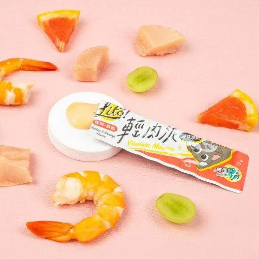 雞肉+鮮蝦(維他命A添加) LITÖ! 輕肉泥（10G×4條）1