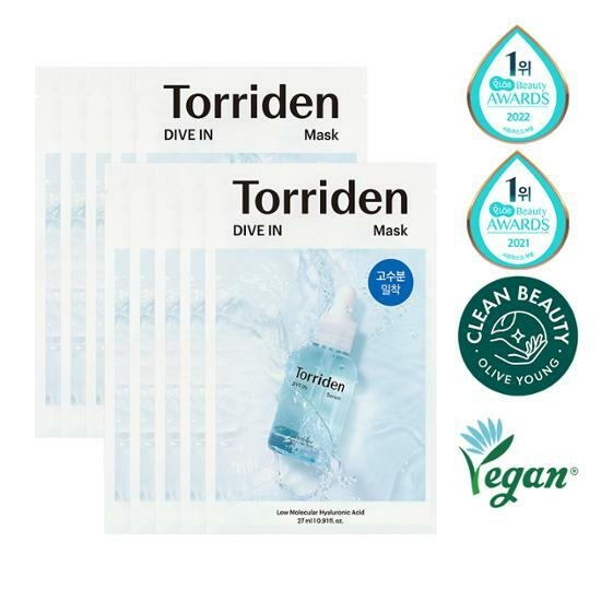 韓國 Torriden 低分子透明質酸深層保濕面膜 27ml x 10片2
