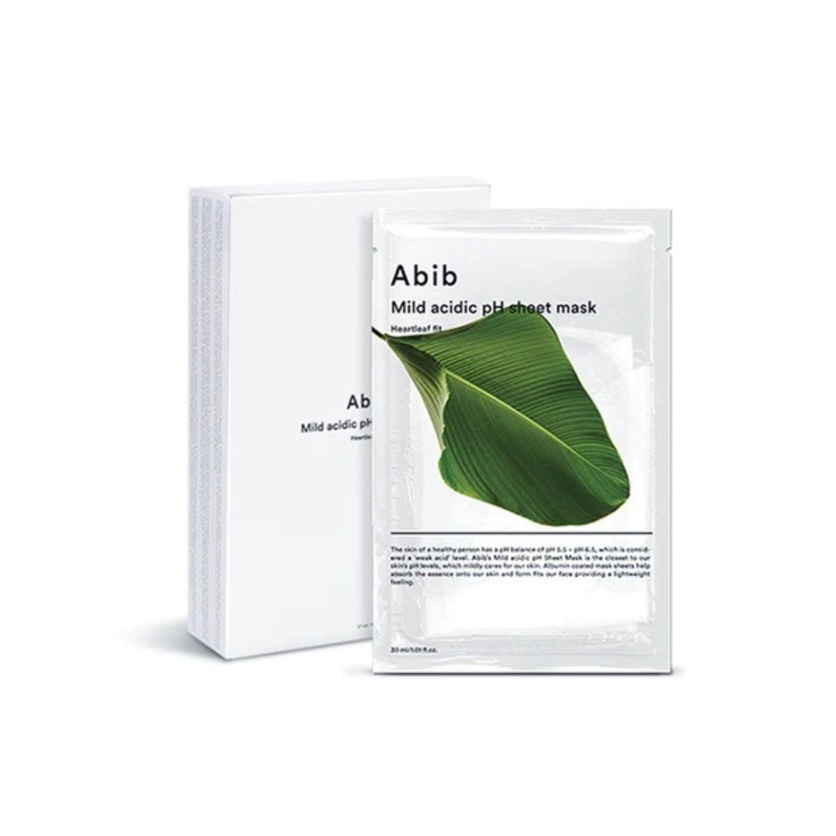 Abib Mild acidic pH sheet mask Heartleaf fit (10 sheets)2