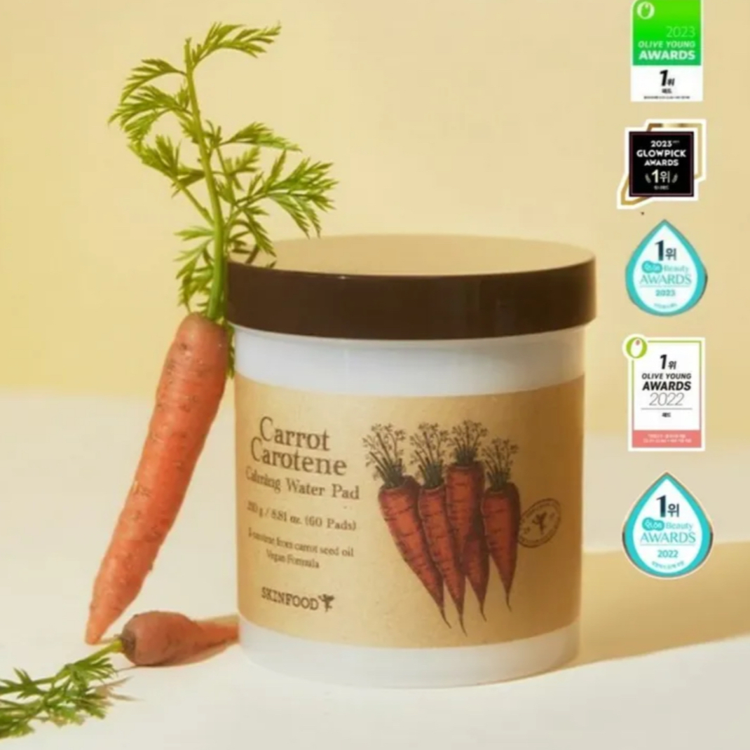 SKINFOOD 純素胡蘿蔔素舒緩鎮靜爽膚棉60片1