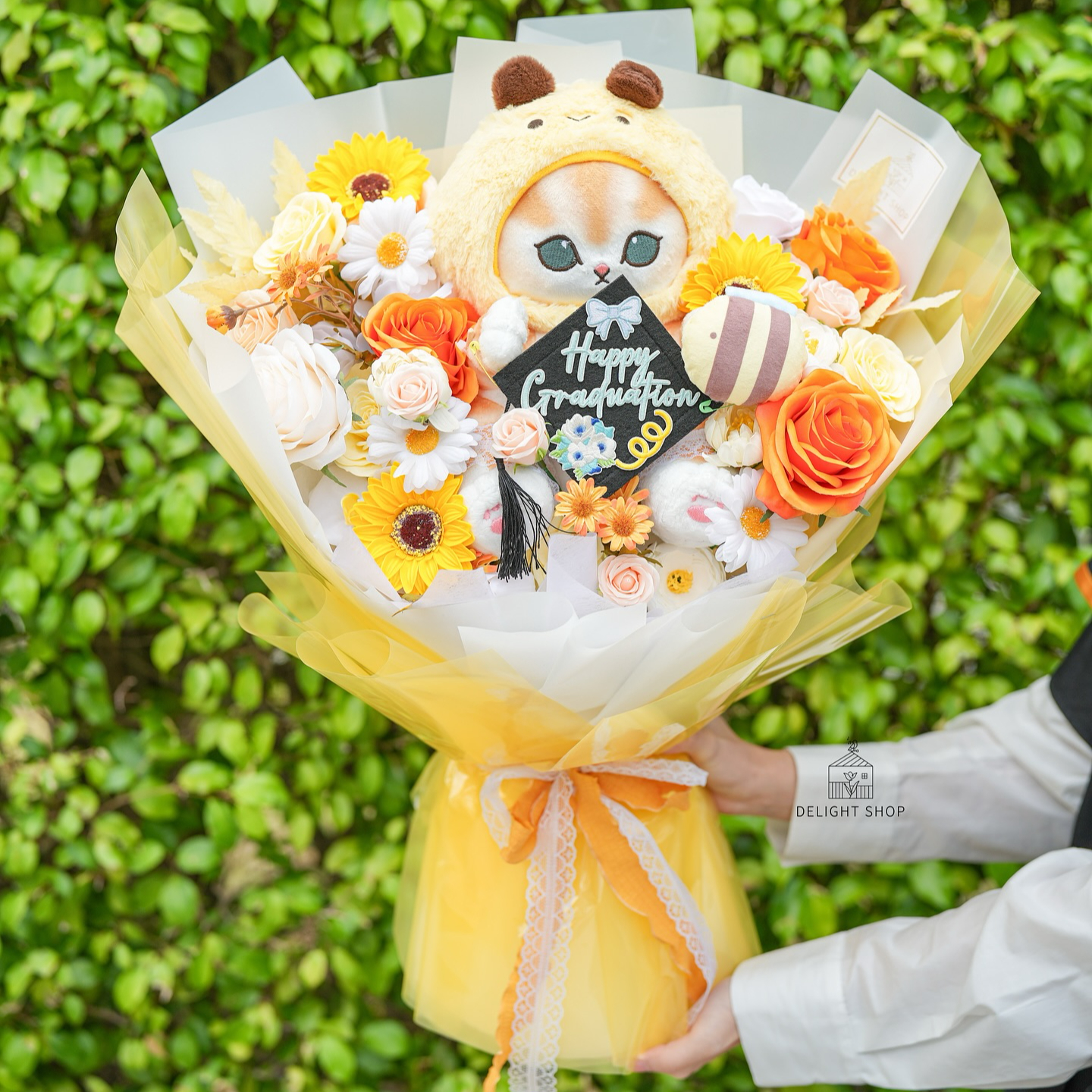 公仔畢業帽花束 🎓1