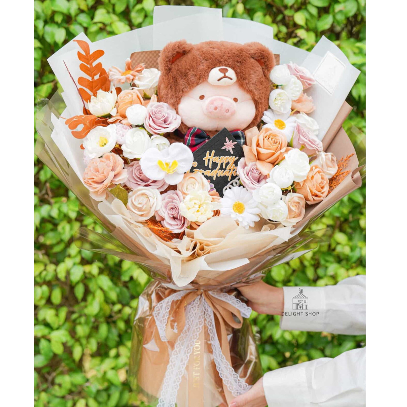 公仔畢業帽花束 🎓3