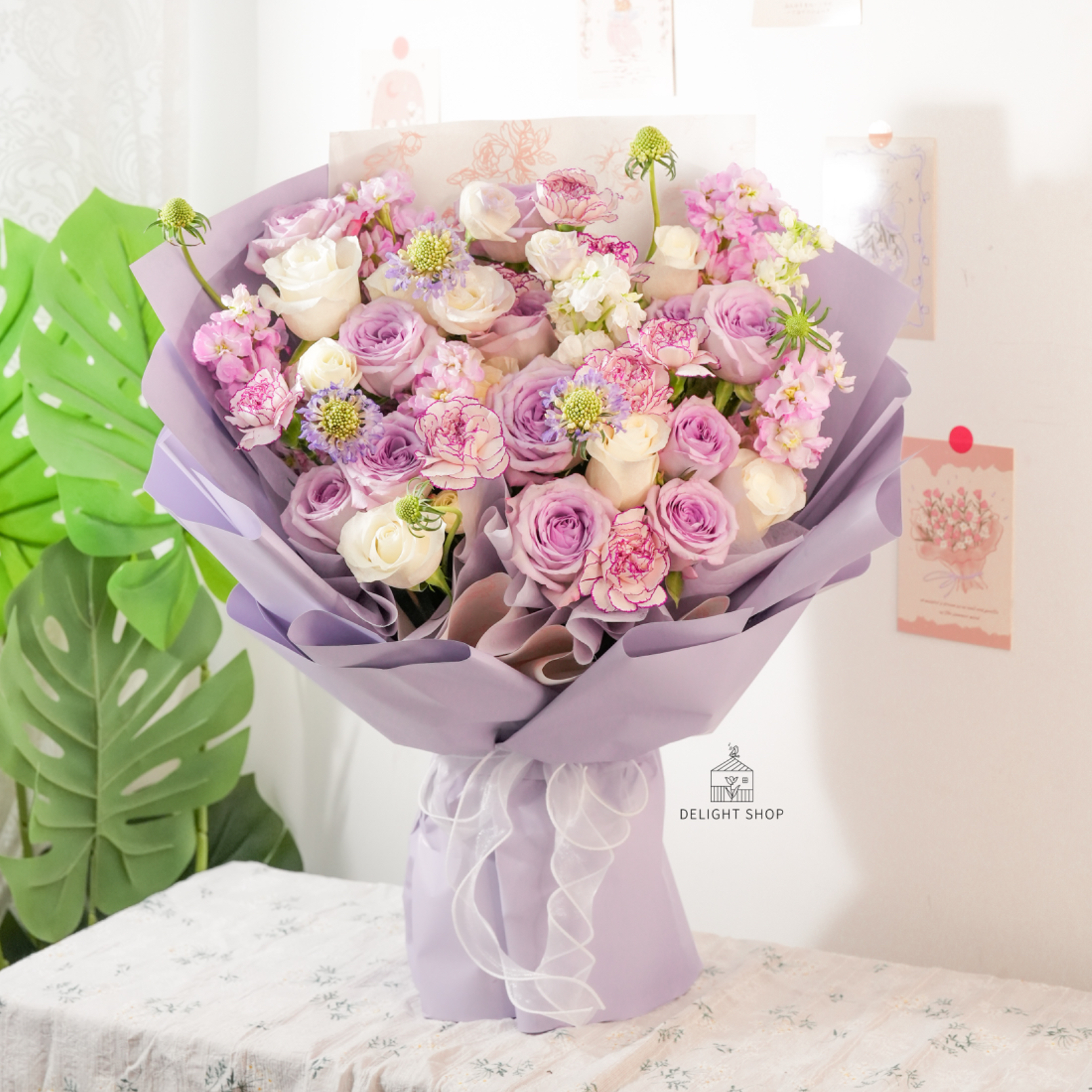 紫色系混撘花束1