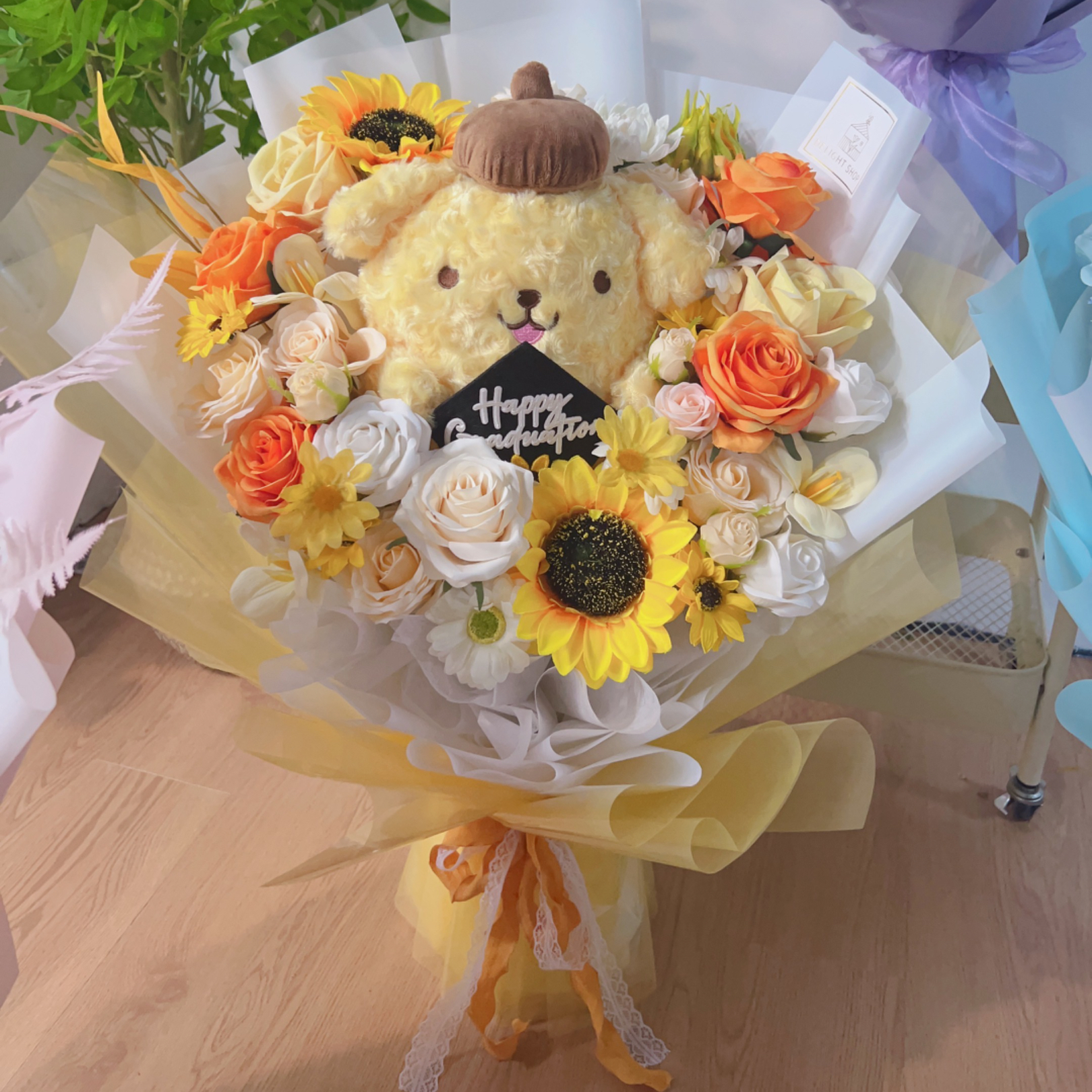 公仔畢業帽花束 🎓4