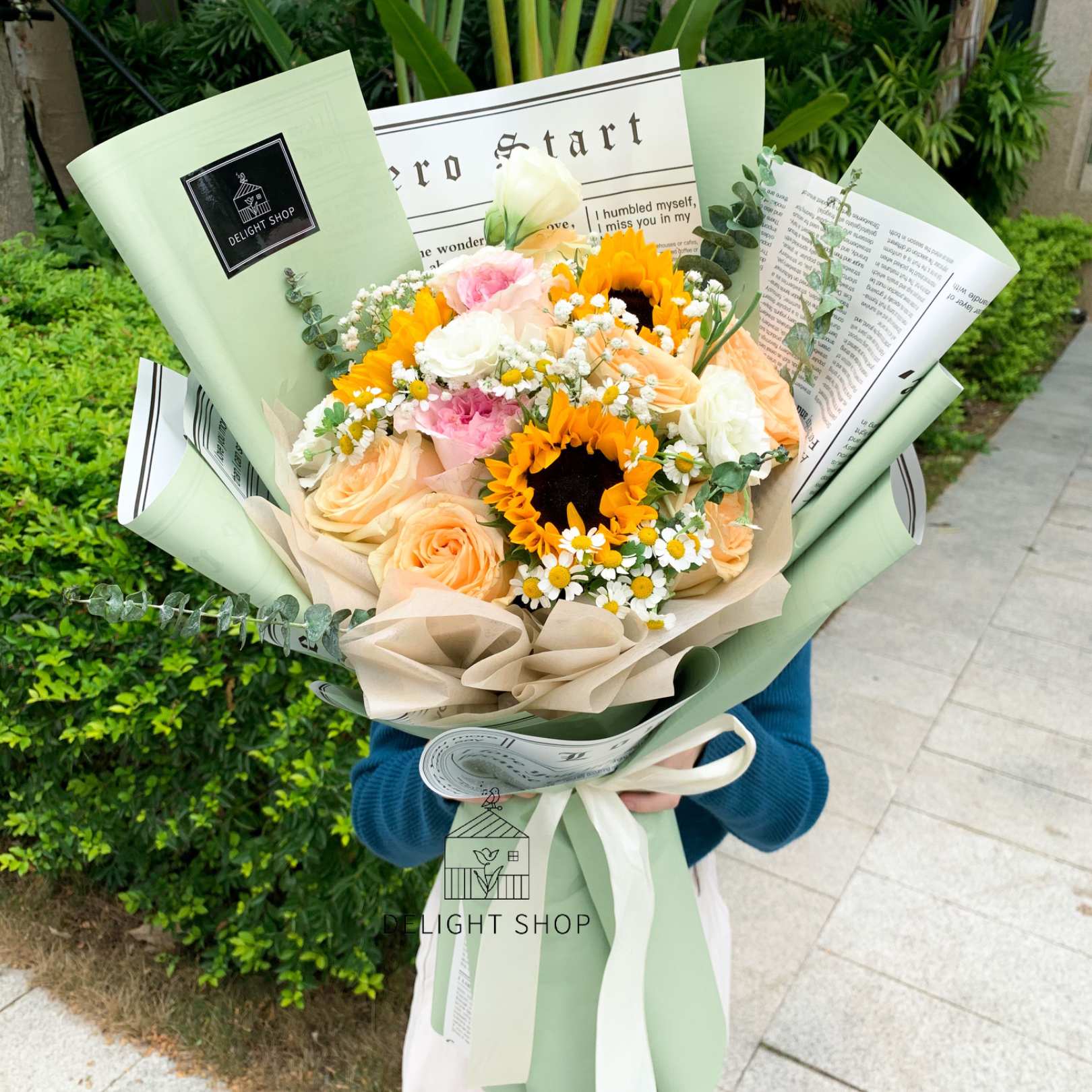綠色包裝小清新向日葵3