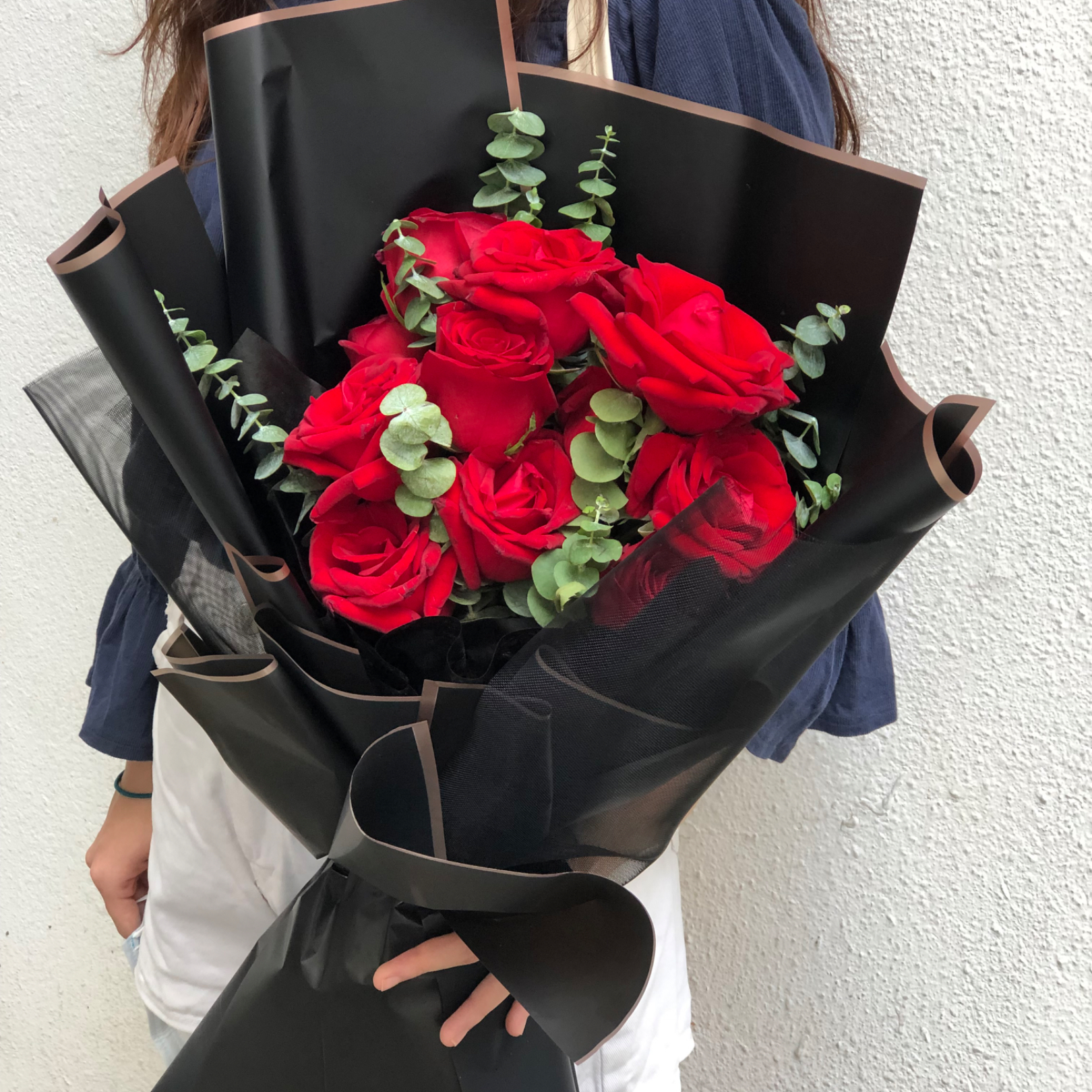 紅玫混撘尤加利葉1